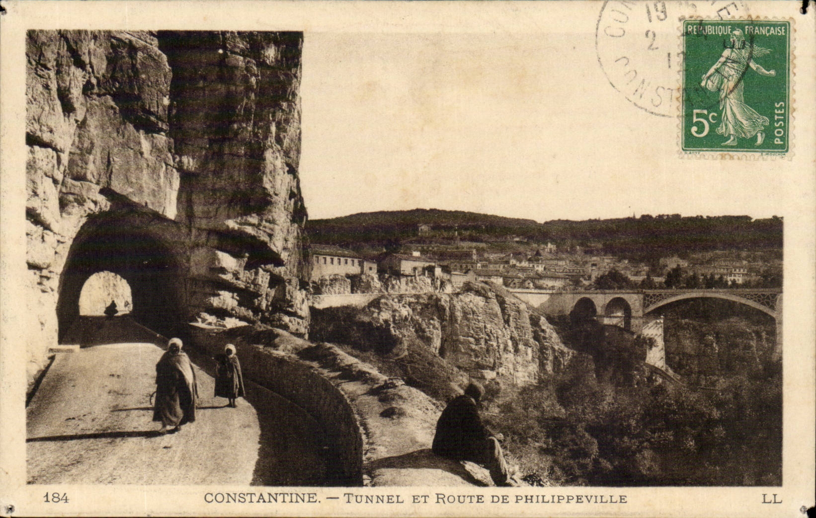 Constantine — Tunnel et Route de Philippeville — LL, n°184