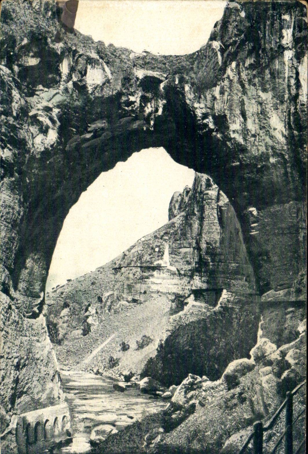 Algerie Constantine CPA Les gorges du Rhummel Le pont Natucel