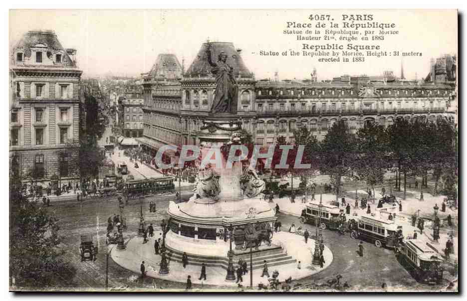 Paris CPA Place de la Republique 