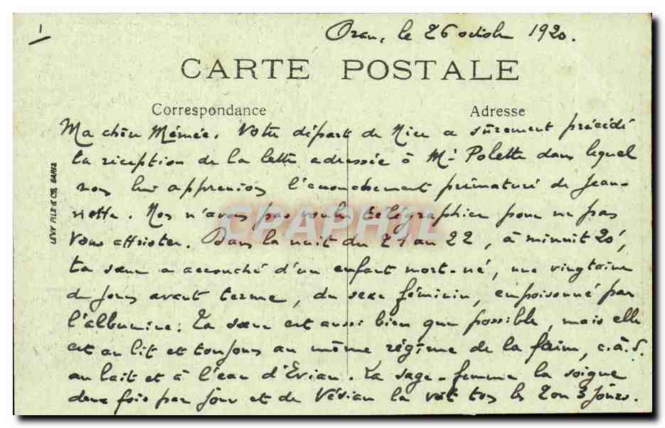 Vittel CPA L'heure du the au parc — Verso
