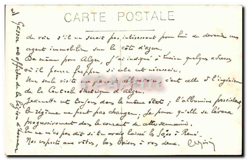 CPA CARTE PHOTO Femme dans la neige — Verso