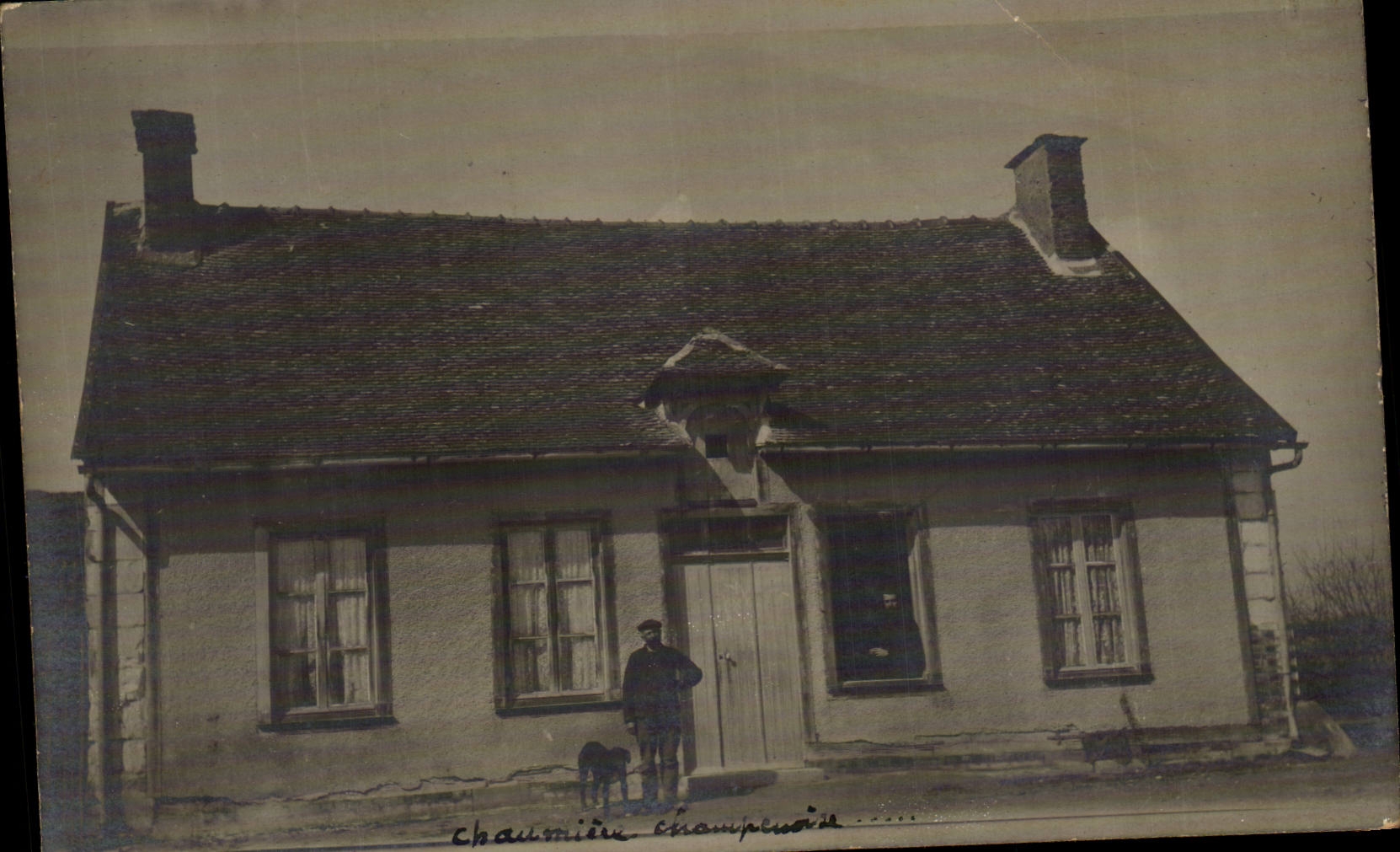 CARTE PHOTO Chaumiere Champenoise (F Begue 3eme regiment AlGP Convois automobiles BcM Paris Delaunay 3 Nd Laferriere Al