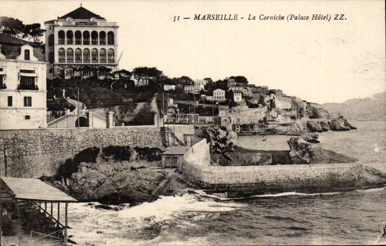 Marseille CPA La corniche (Palace Hotel)