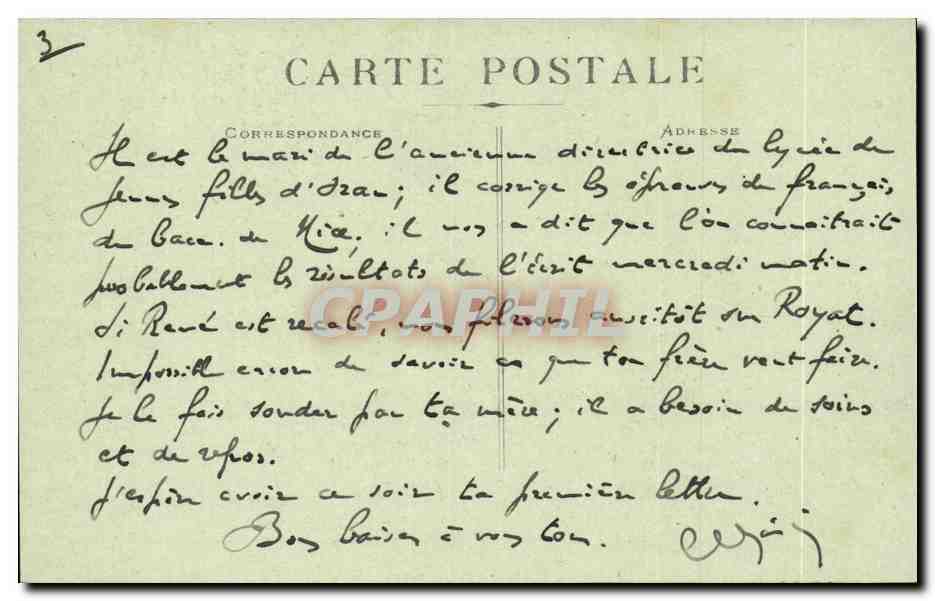 MARSEILLE — Un coin du Vieux Port et N.-D. de la Garde — Château de la Garde — éditeur Châteaubl — Verso