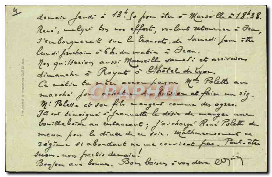 GRimaldi (Italie Italie) CPA Ravin separant la France et l'italie Pont Saint Louis Frontiere — Rückseite