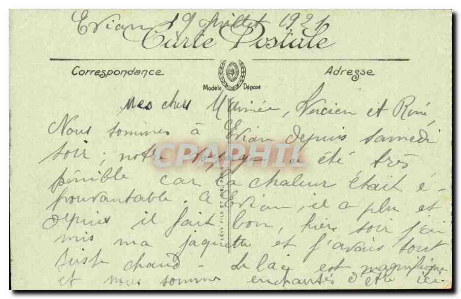 ÉVIAN-LES-BAINS — Le Port — Arrivée de Bateaux — Selecta LL n°88 — Reverso