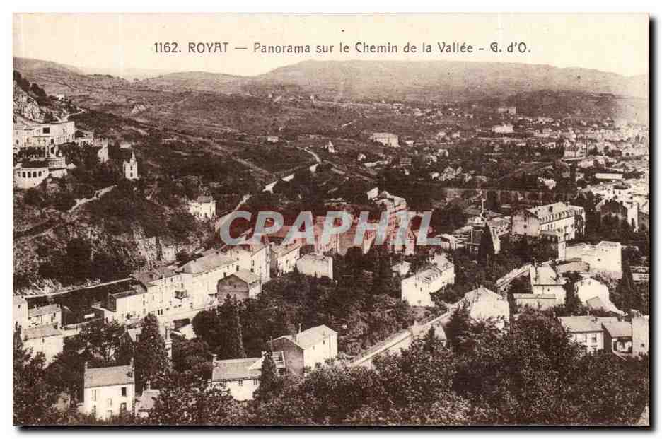 Royat CPA Panorama sur le chemin de la vallee