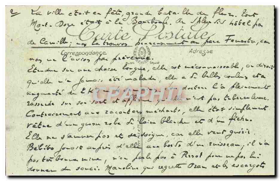 Le Mont Dore CPA Vue generale La vallee de la Dogne et le CApucin — Verso