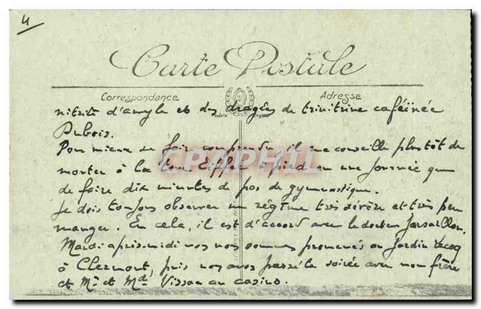Le Mont Dore CPA LA route et la chaine de Sancy  — Verso