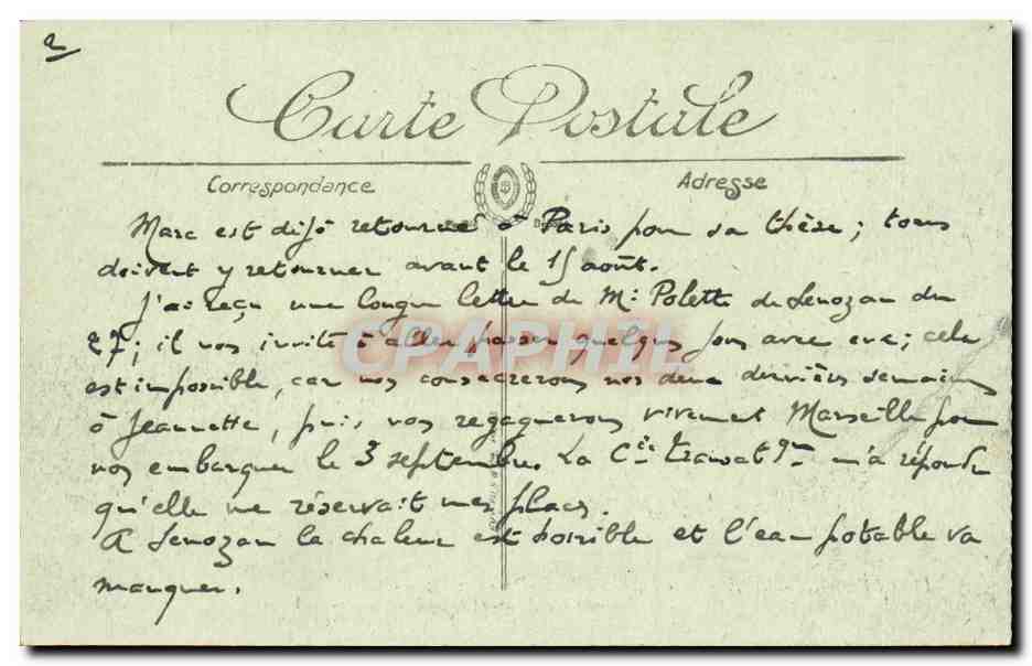 Le Mont Dore CPA La vallee du Mont Dore — Rückseite
