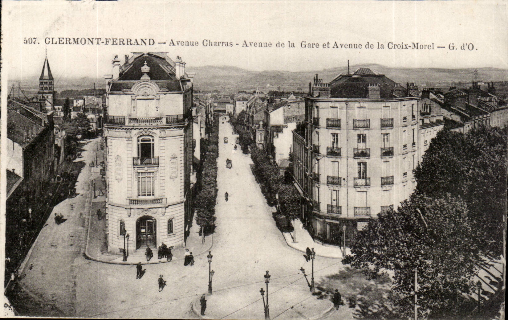 Clermont Ferrand CPA Avenue Charras Avenue de la gare et avenue de la Croix Morel