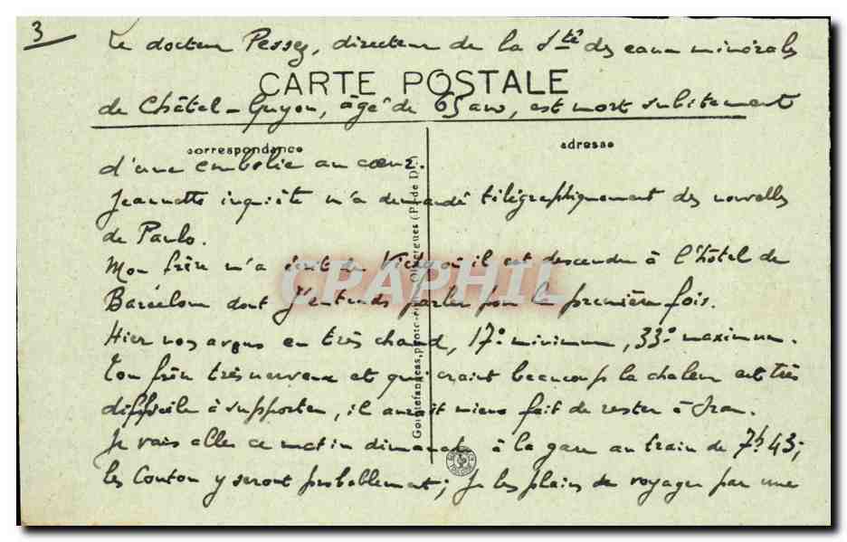Clermont Ferrand CPA La pyramide monument construit en lave de Volvic consacre a la memoire de Desaix — Reverso
