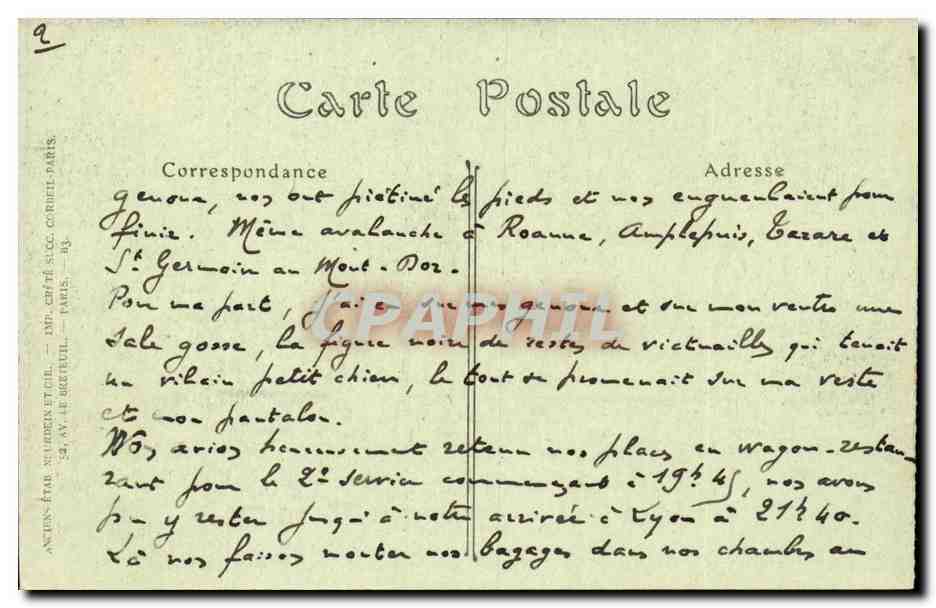 Chatelguyon CPA L'etablissement thermal Entree des nouveaaux thermes — Rückseite