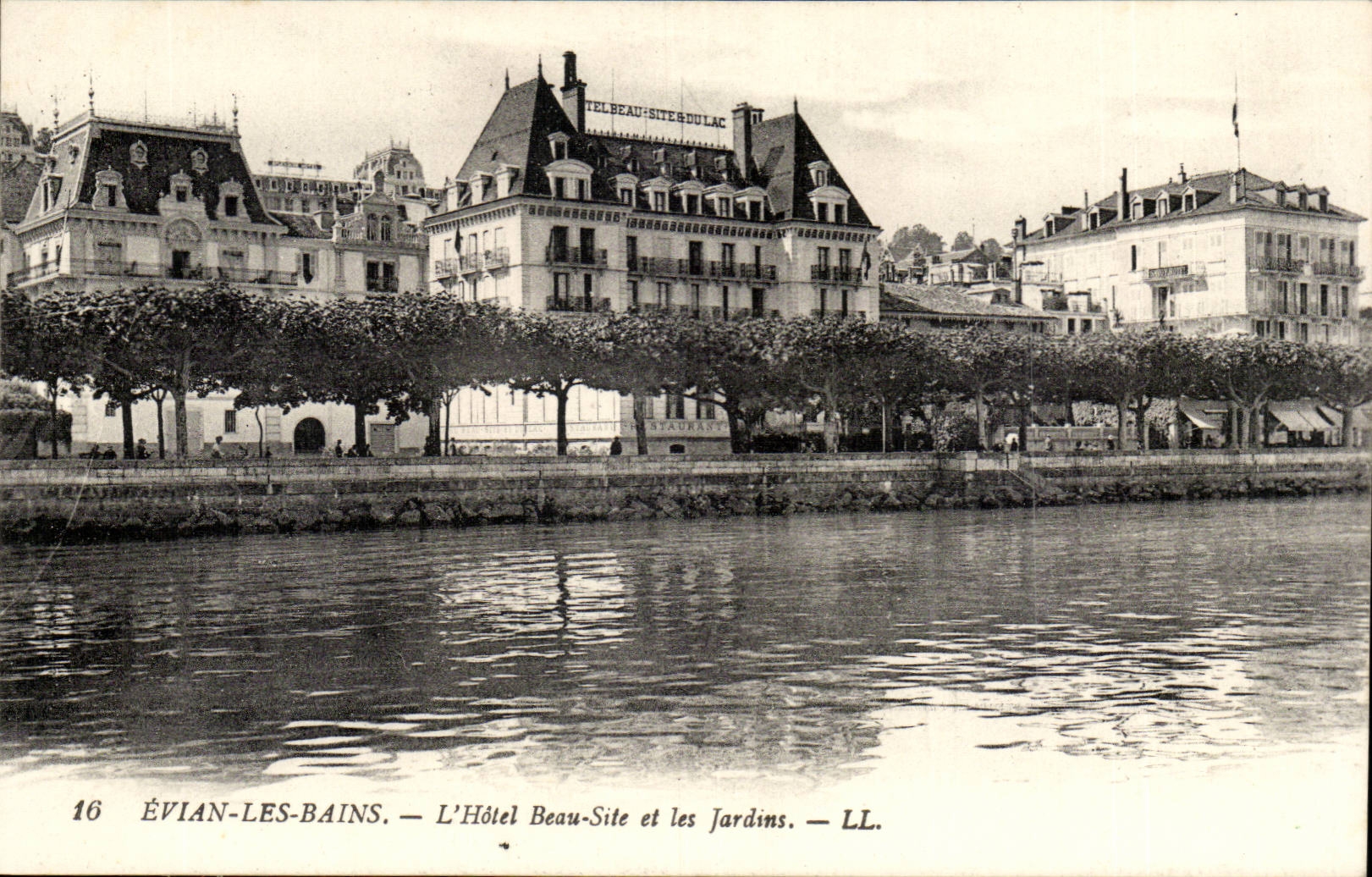 Evian les Bains CPA L'hotel Beau site et les jardins