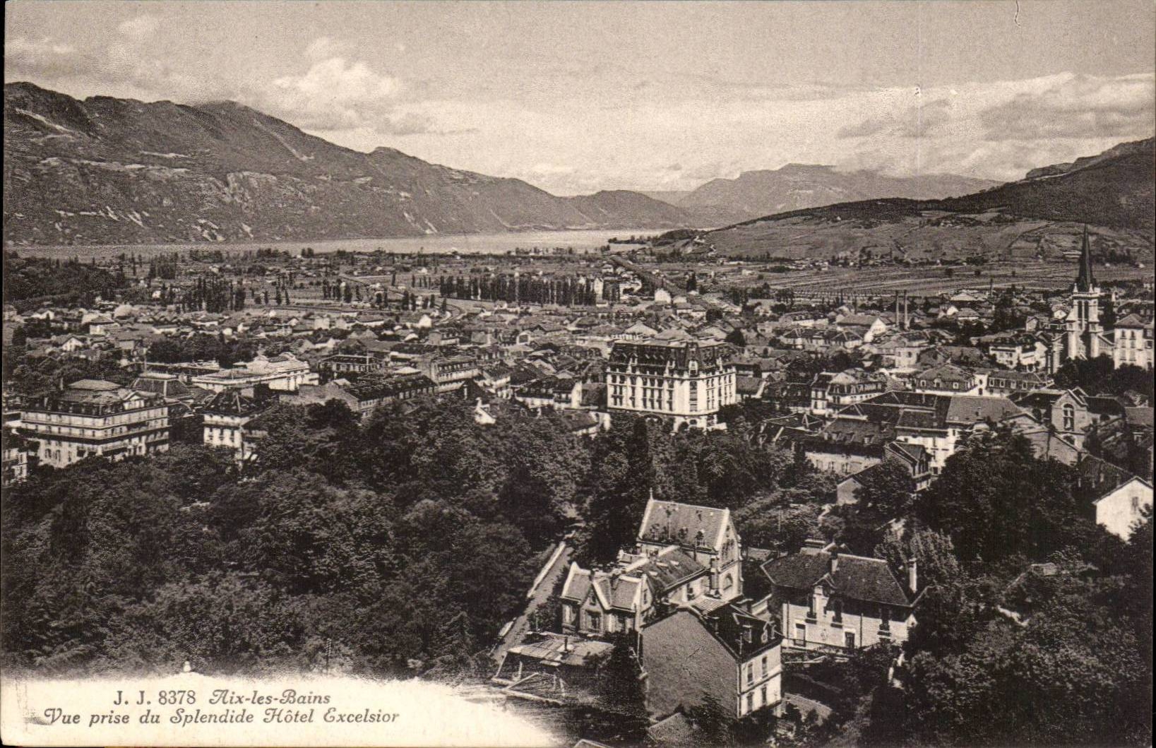 Aix les Bains CPA Vue prise du Splendid Hotel Exelcior