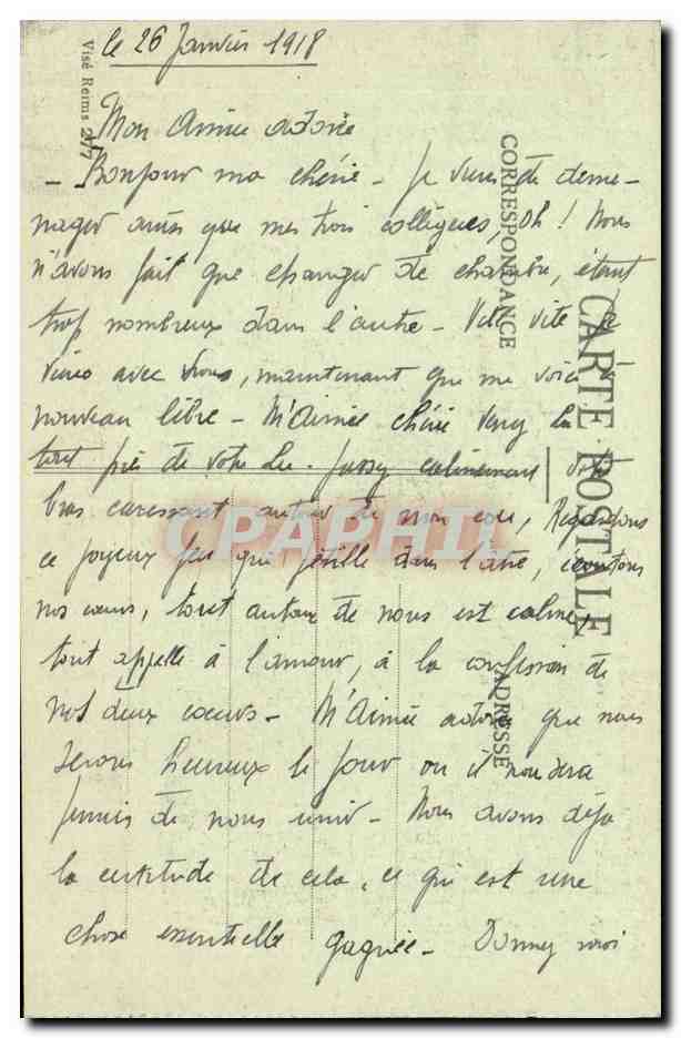Reims dans ses annees de bombardement 1914 1917 CPA Hotel de ville Facades rues des consuls et de la grosse ecritoire — Verso