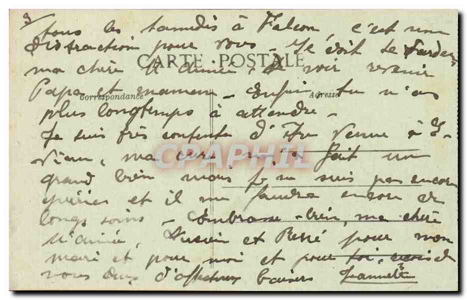 Reims dans les ruines apres la retraite des allemands CPA Le petit portail de Saint Jacques — Rückseite