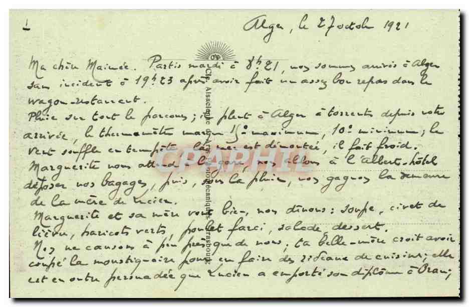 Alger — Vue générale prise de l'Amirauté — CAP. — Rückseite