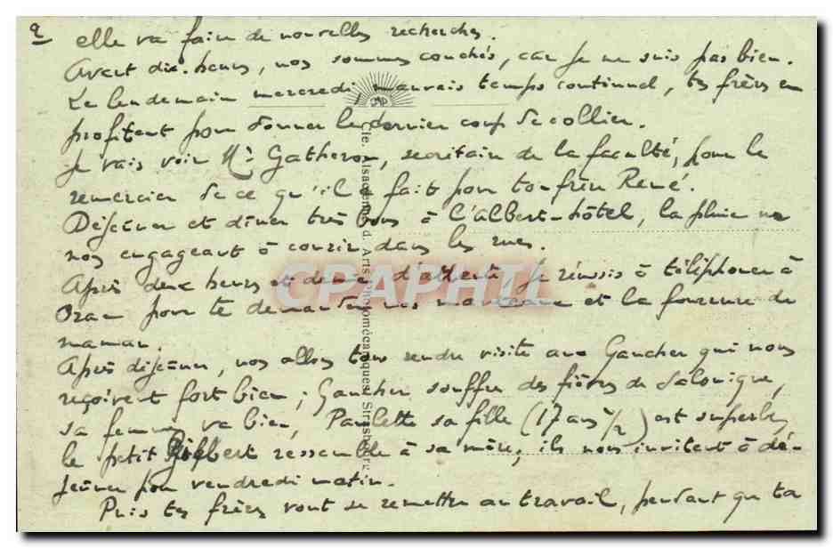 Alger — Les Courriers et la ville — CAP. — Rückseite