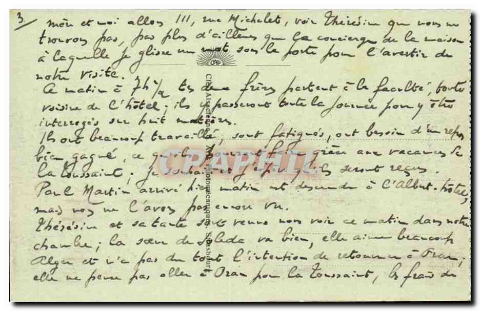 ALGER — Vue générale prise du môle — CAP. — Verso