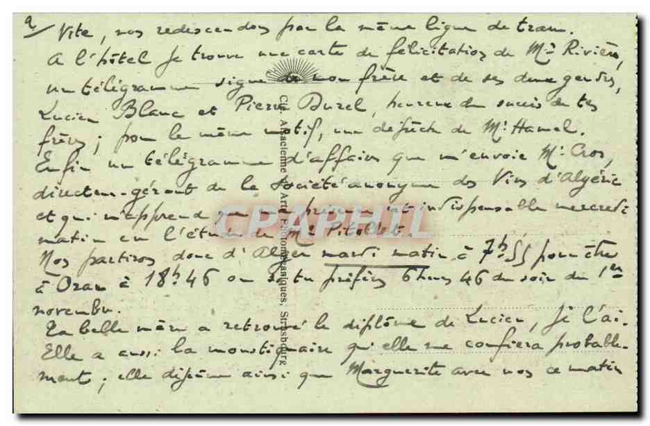Alger - Boulevard de la République et les Quais — CAP. n°34 — Verso