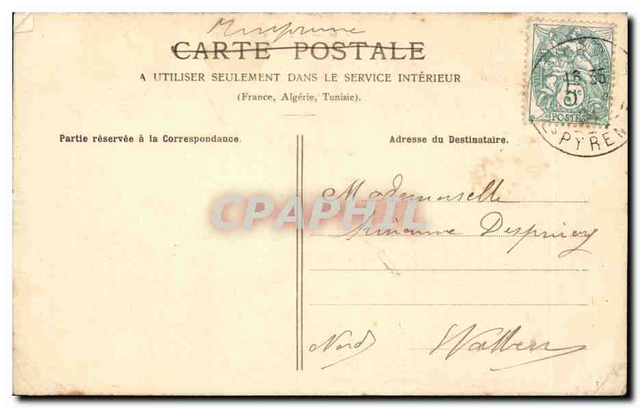CPA Eglise du rosuaire et la basilique de ND de Lourdes — Verso