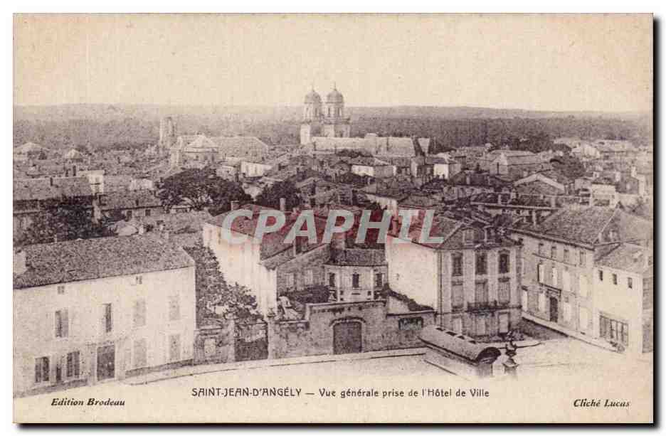 Saint Jean d'Argely CPA Vue generale prise de l'hotel de ville