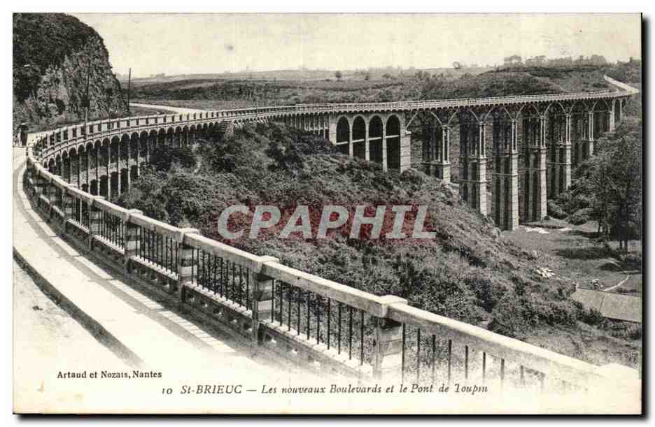 St-Brieuc — Les nouveaux Boulevards et le Pont de Toupim — Artaud et Nozais, Nantes