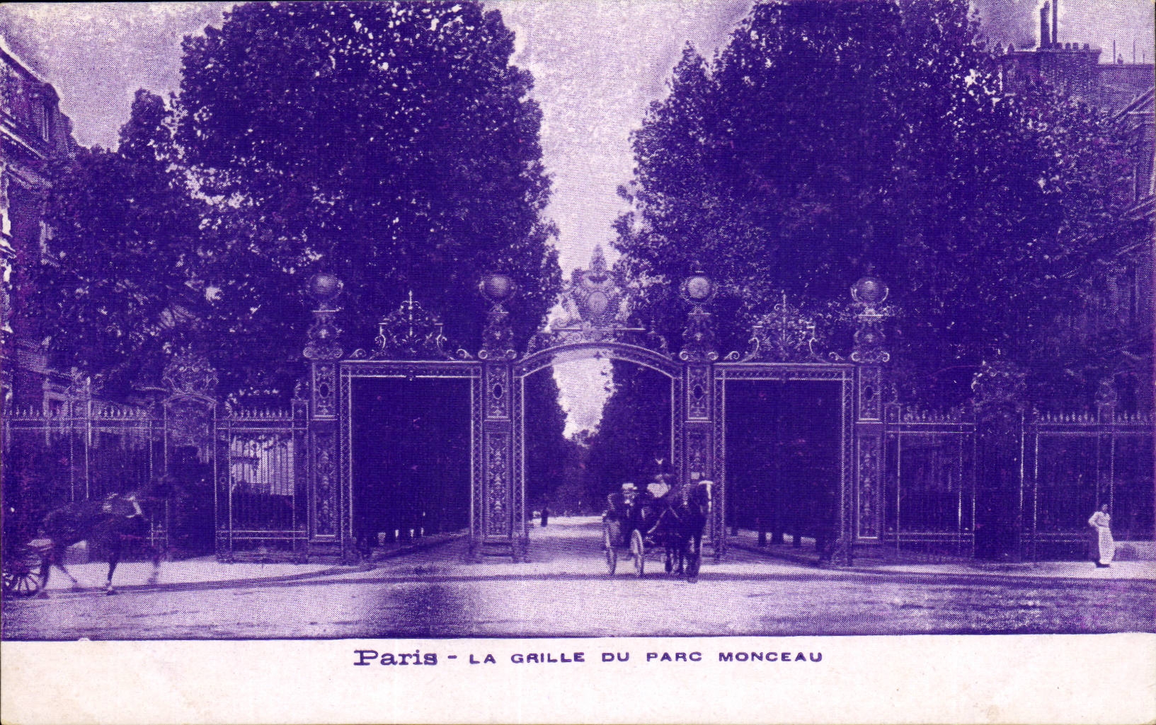 Paris 8 - La Grille du Parc Monceau - CPA 