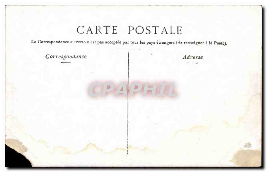 Paris - Le Consierge - purple tint - corner missing - CPA  — Verso