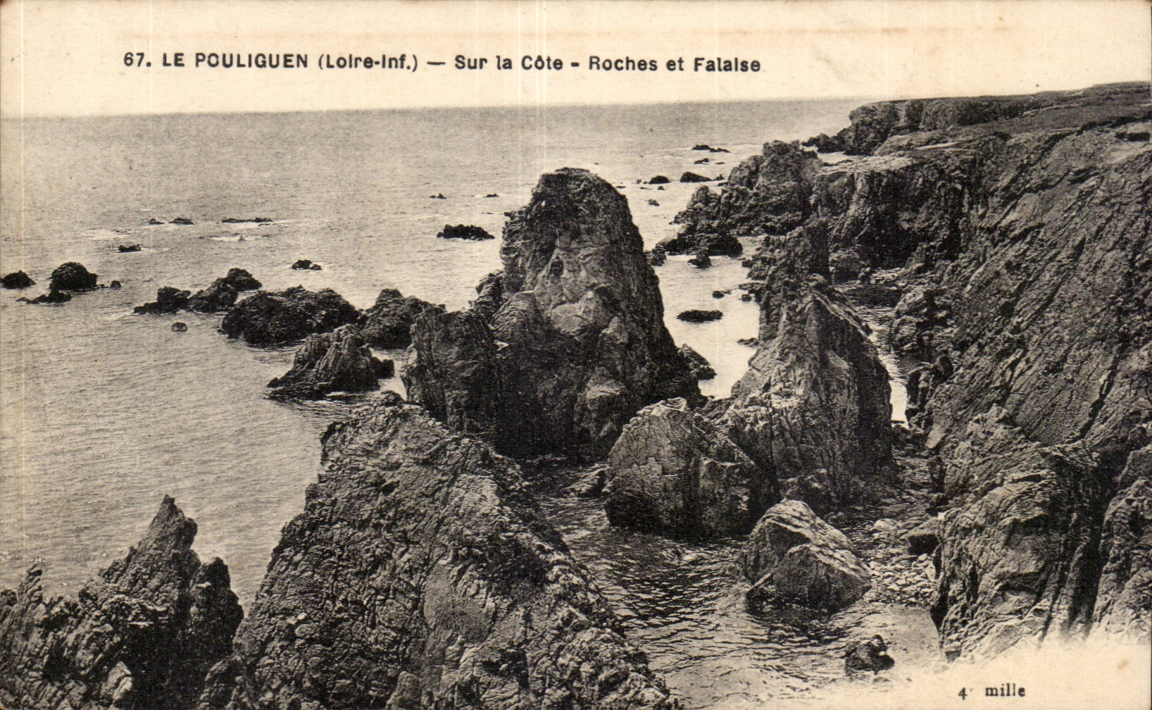 Le Pouliguen - Sur la Cote - Roches et Falaise - CPA 