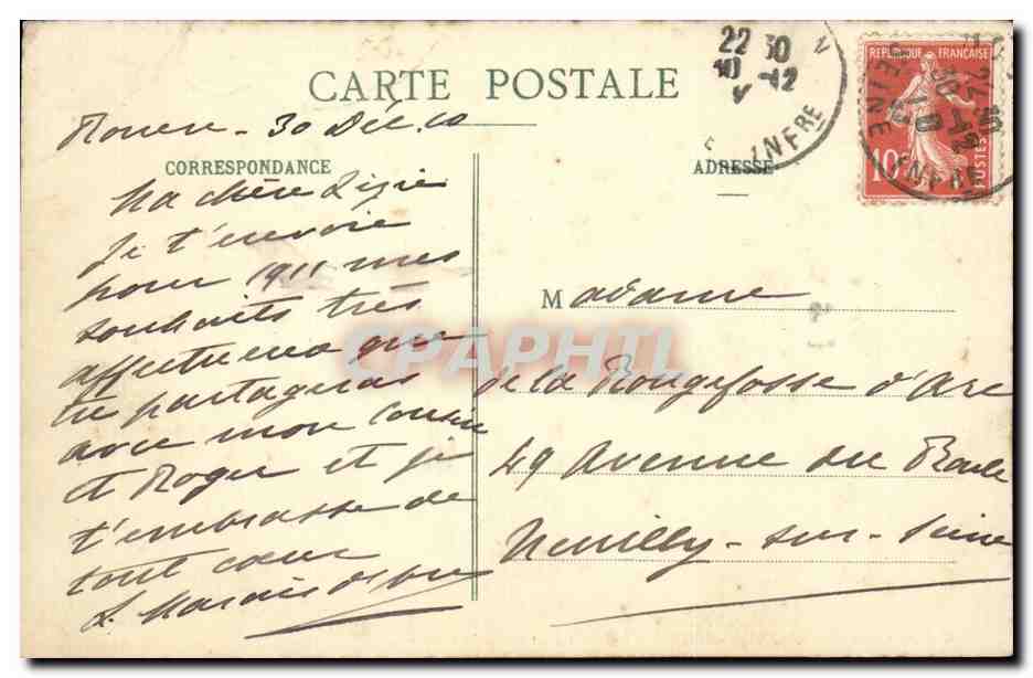 Rouen - La Cathedrale - Les Trois Portails de la Facade - CPA  — Verso