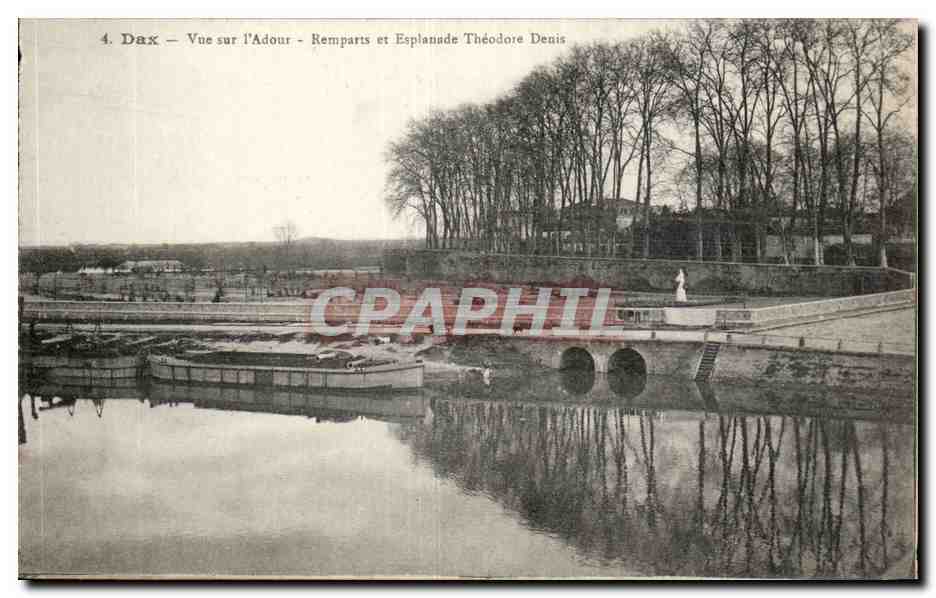 Dax — Vue sur l'Adour — Remparts et Esplanade Théodore Denis