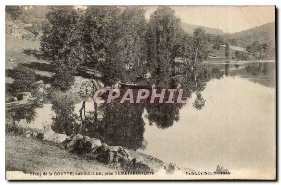 Etang de la Goutte - pres Noiretable - CPA 
