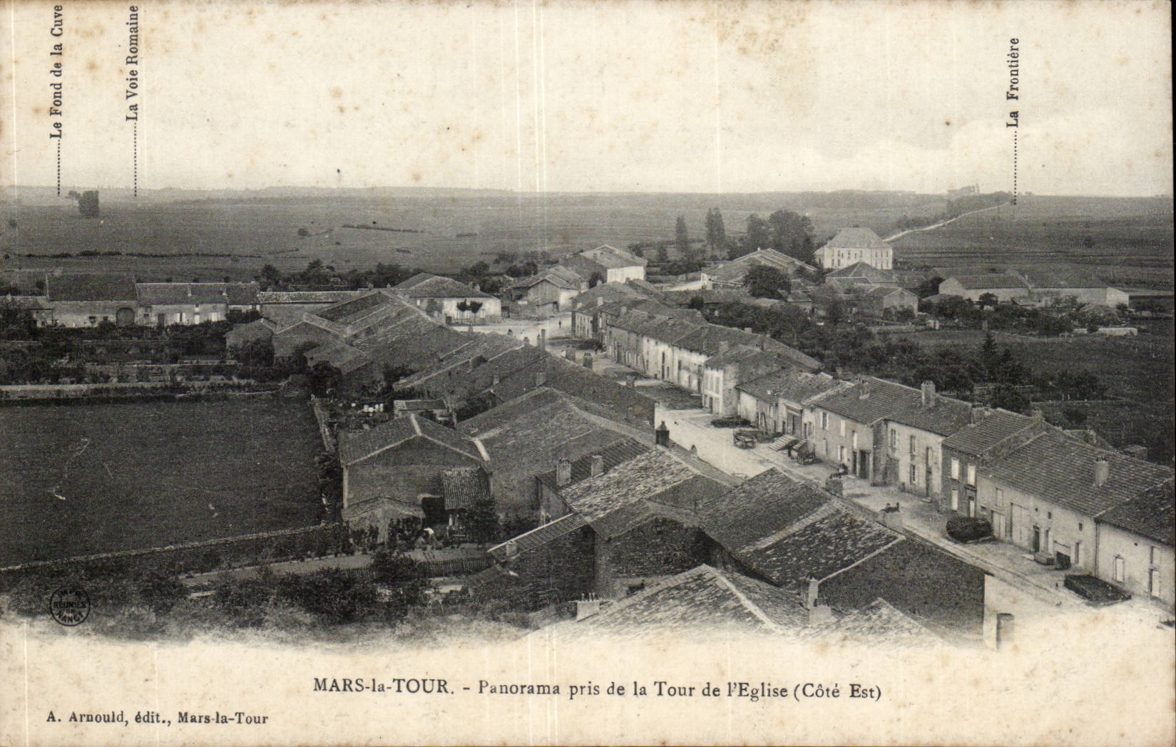 MARS-la-TOUR — Panorama pris de la Tour de l'Église (Côté Est) — A. Arnould, édit., Mars-la-Tour