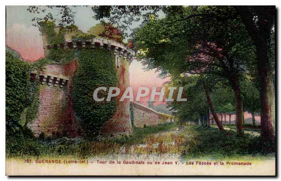 Guerande - Tour de la Gaudinals ou de Jean V Les Fosses et la Promenade - CPA 