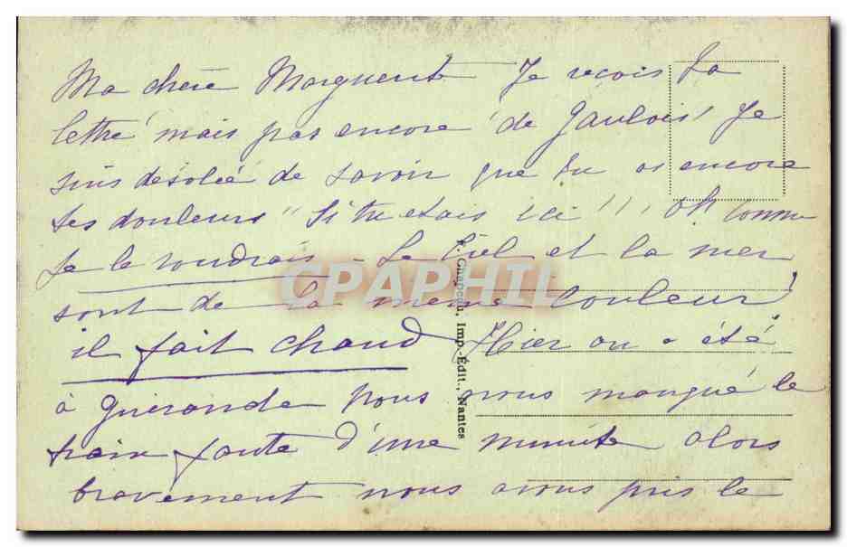 Guerande - Tour de la Gaudinals ou de Jean V Les Fosses et la Promenade - CPA  — Rückseite