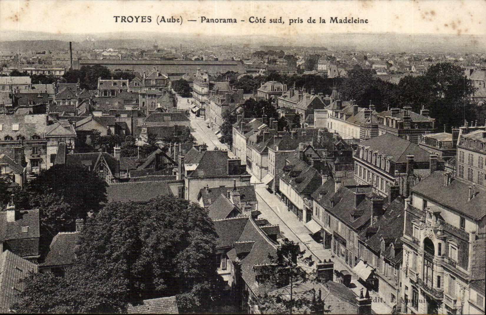 Troyes (Aube) — Panorama — Côté sud, pris de la Madeleine
