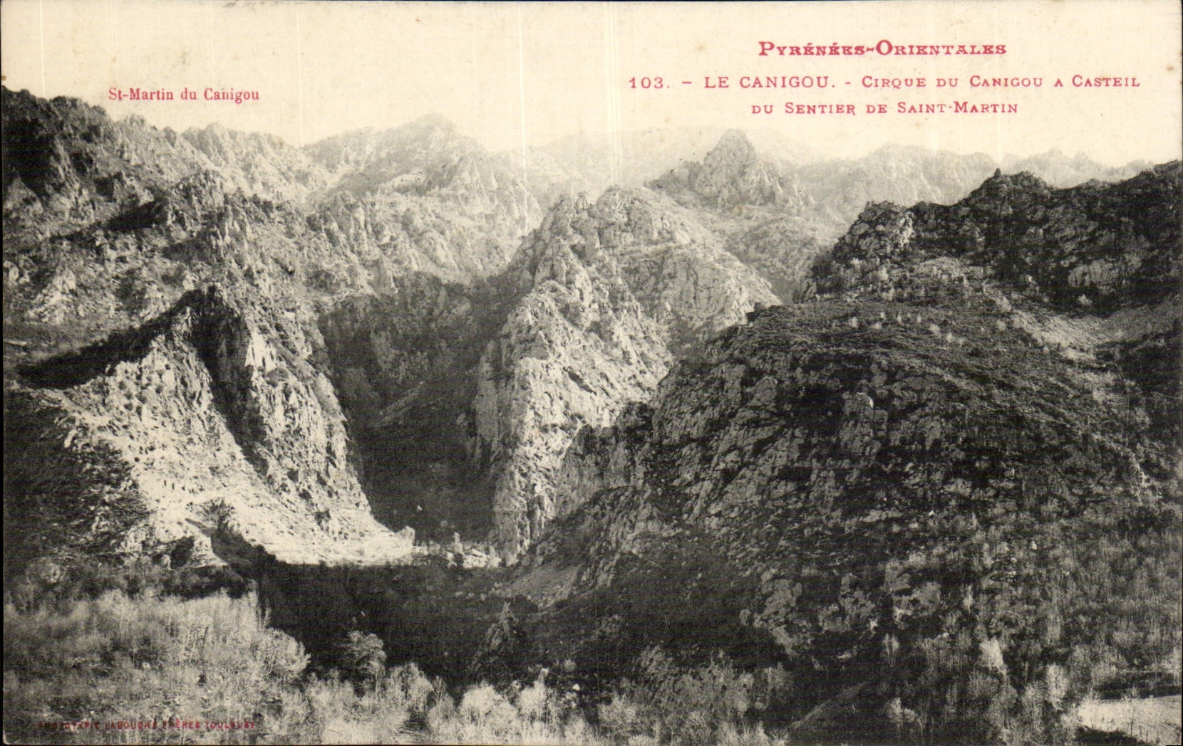 Le Canigou - Cirque du Canigou a Carteil du Sentier de Saint Martin - CPA 