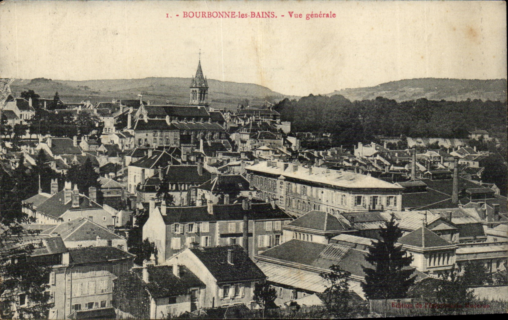 Bourbonne les Bains - Vue Generale - CPA 