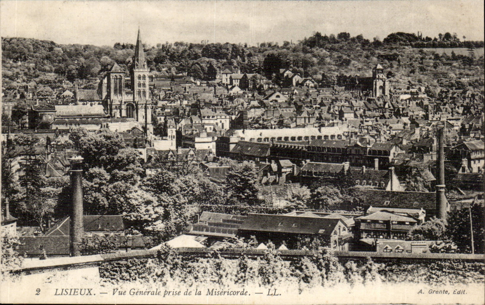 Lisieux Vue Generale prise de la Misericorde - CPA 