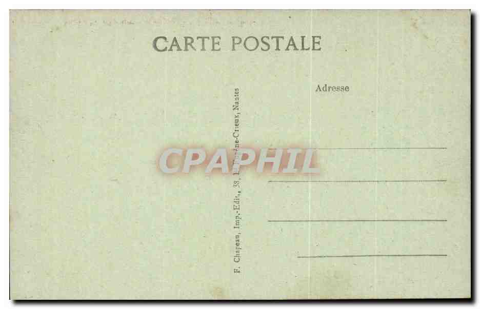 Au bord de l'ocean CPA Un port de peche — Rückseite