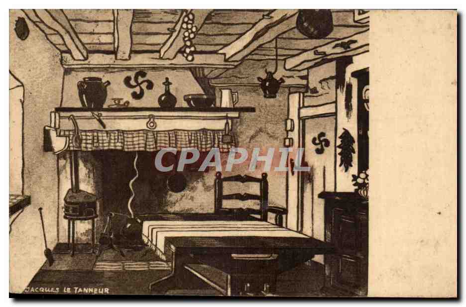 Intérieur - Cuisine - Pays Basque — Héliogravure Marcel Delboy, n°329