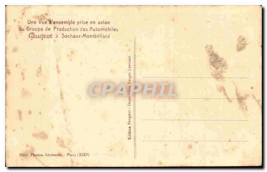 Groupe de Production des Automobiles Peugeot à Sochaux-Montbéliard — vue aérienne — Édition Peugeot — Reverso