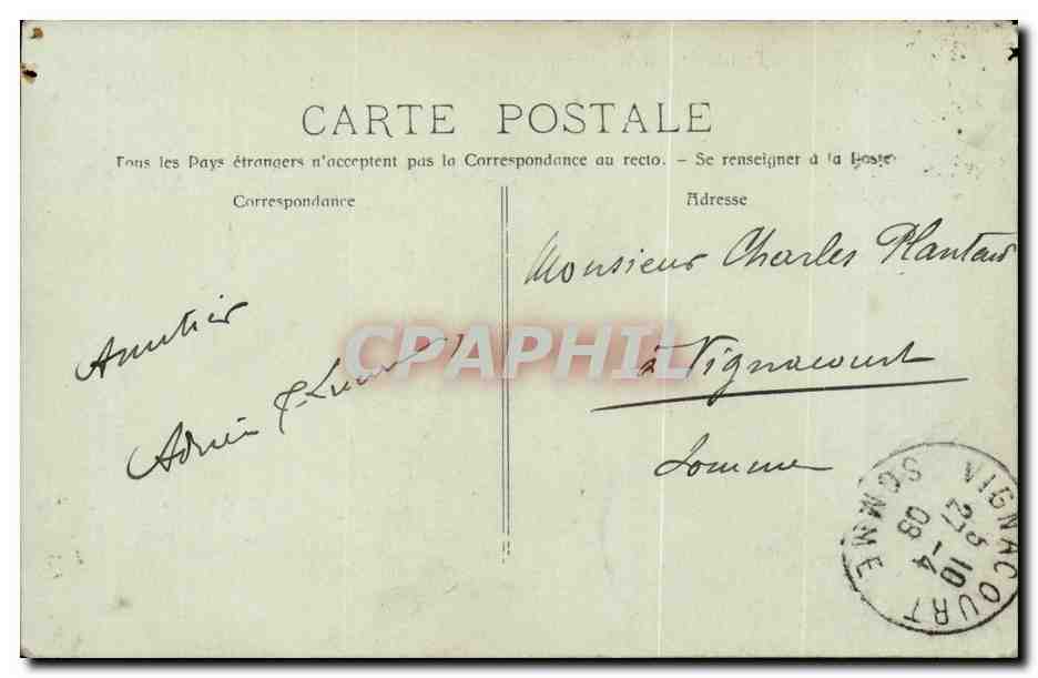 Marseille CPA Le fort Saint Jean et la cathedrale — Verso
