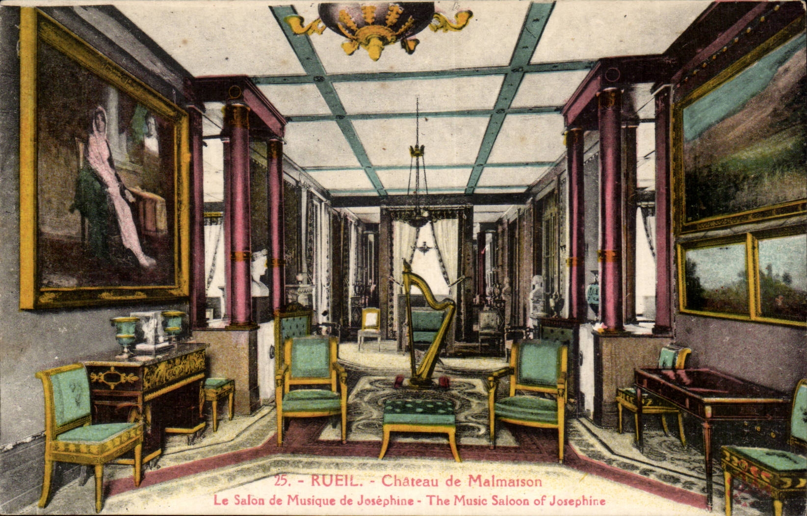 Rueil CPA Chateau de Malmaison Le salon de musique de Josephine 