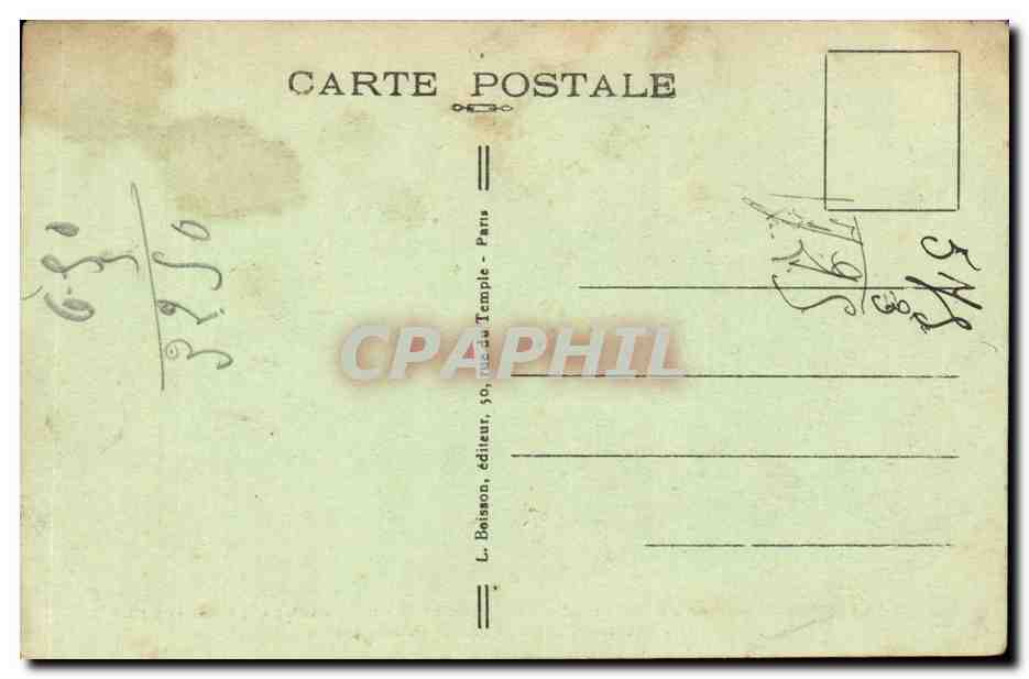 Paris CPA Arc de triomphe de l'etoile Tombe du soldat inconnu et flamme du souvenir — Verso