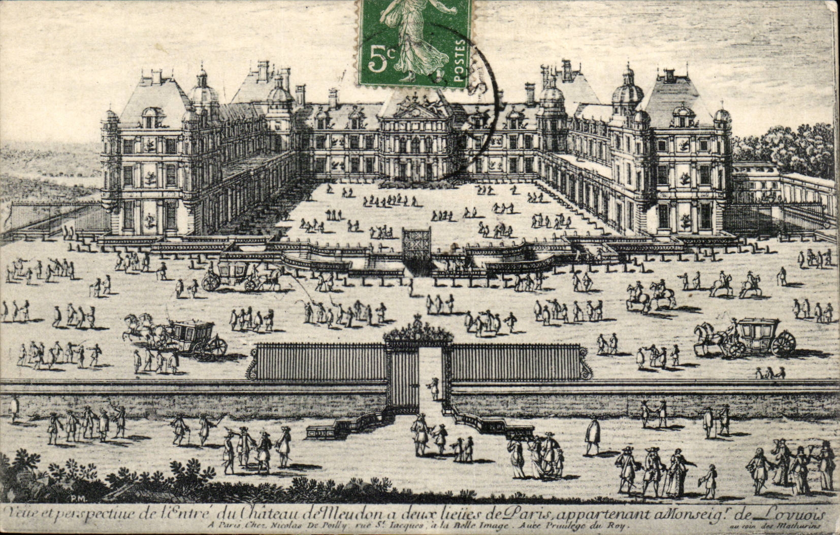 CPA Voie et entree du chateau de Meudon 