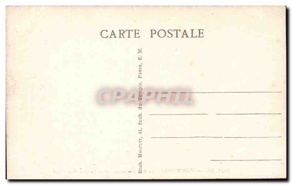 Bois de VINCENNES - Le Lac Daumesnil et le Temple Grec - Éditeur E.M. n°1023 — Verso