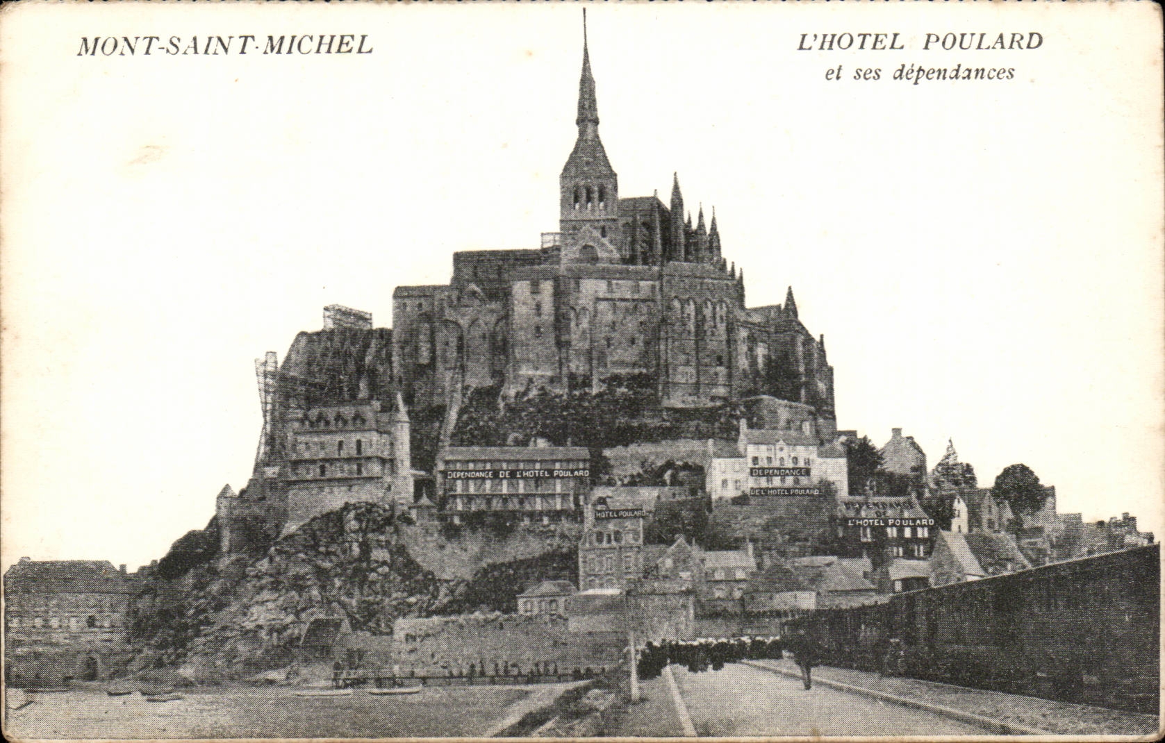 Mont-Saint-Michel — vue de l'hôtel Poulard et ses dépendances — éditeur CPAPHIL